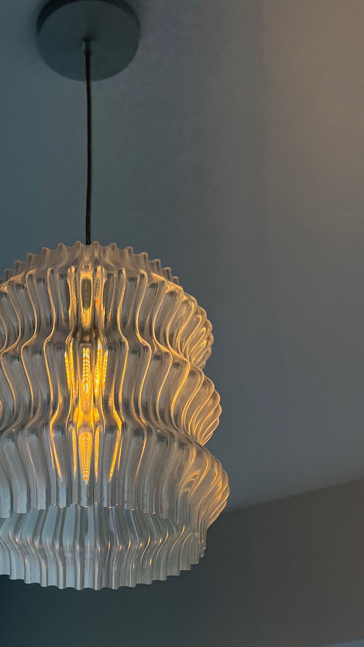 Crystal Vase Lamp Colgante