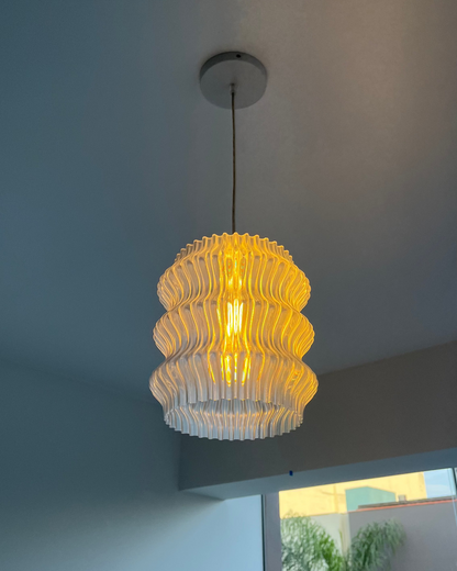 Crystal Vase Lamp Colgante