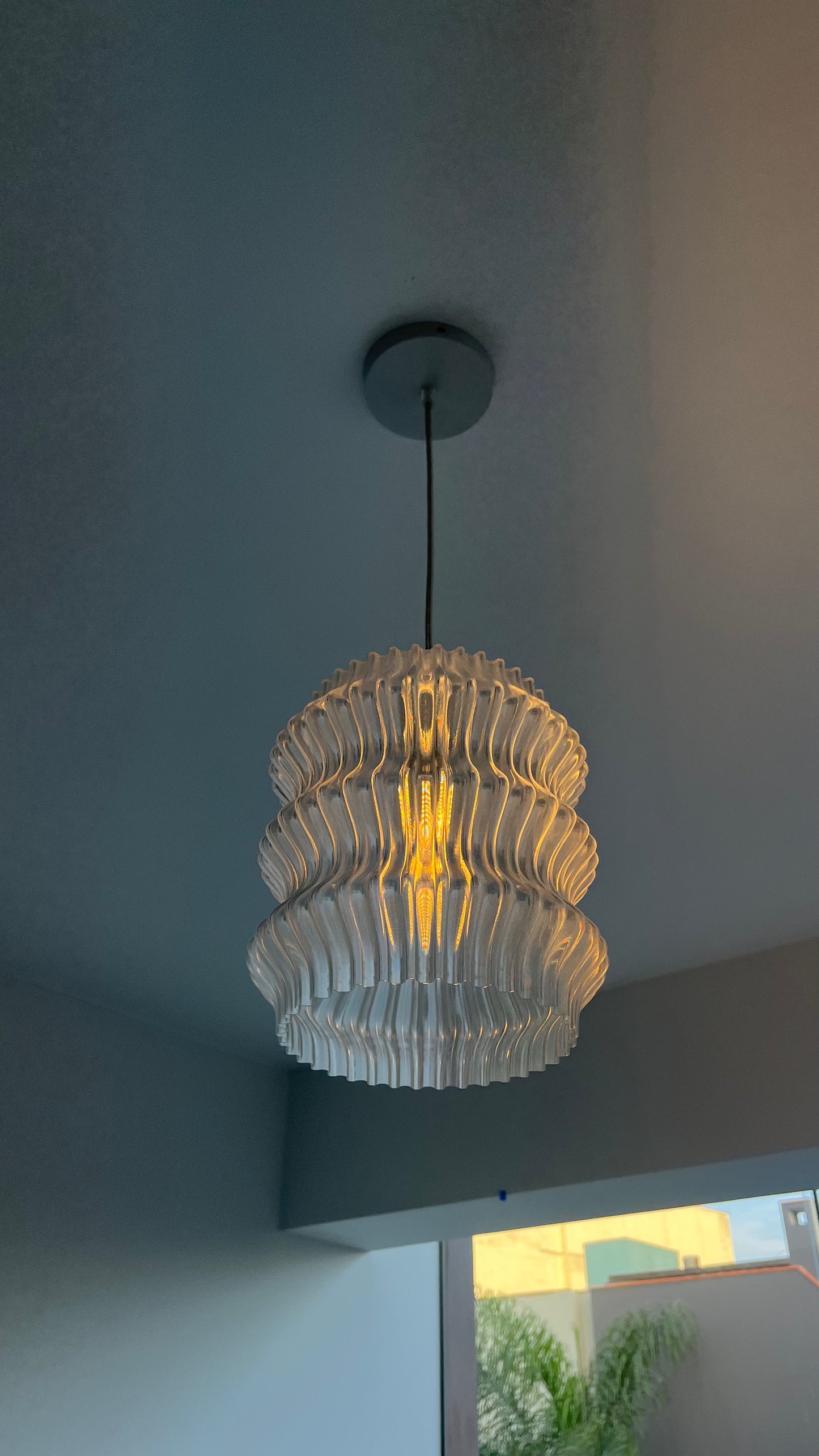 Crystal Vase Lamp Colgante